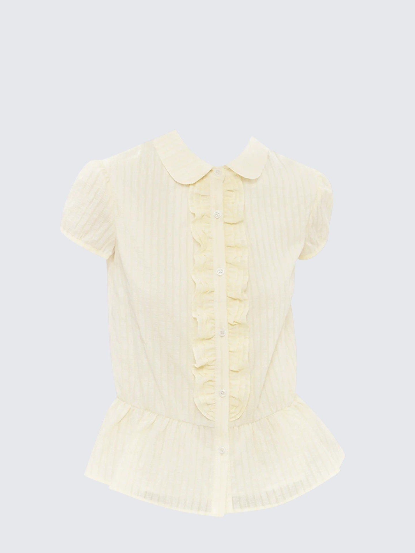 Doll Collar Striped Shirt