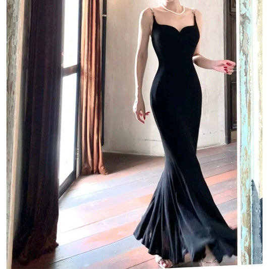 Lotus Step Knit Mermaid Gown Dress