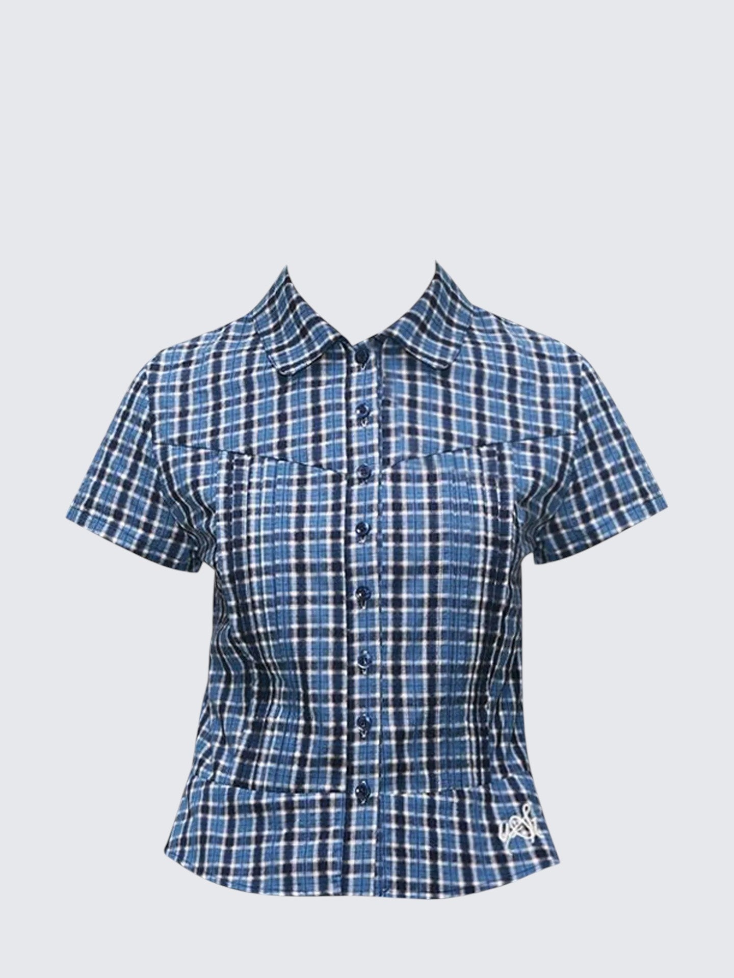 Vintage Blue Short Sleeve Shirt