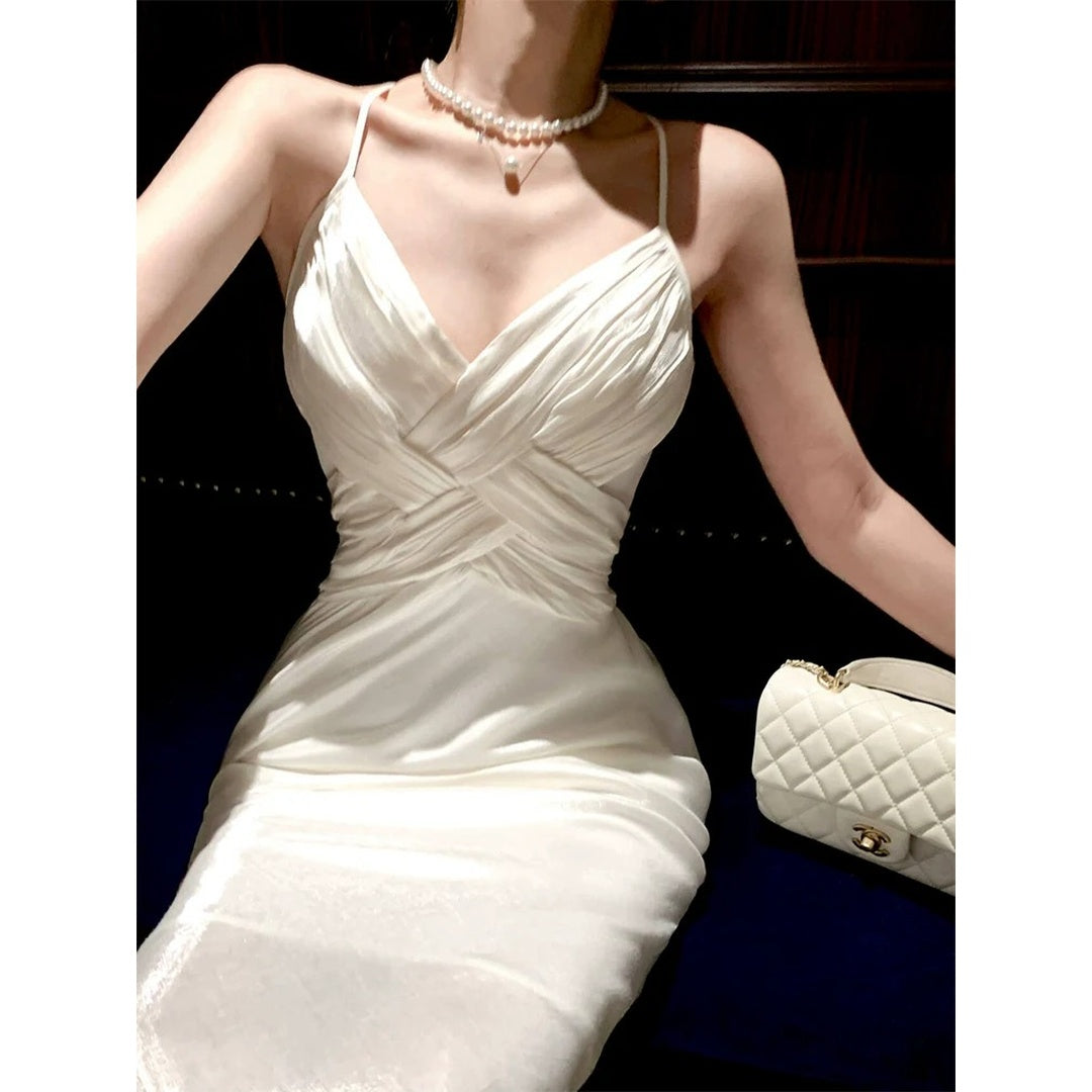 Green Slender Design Gown Dress