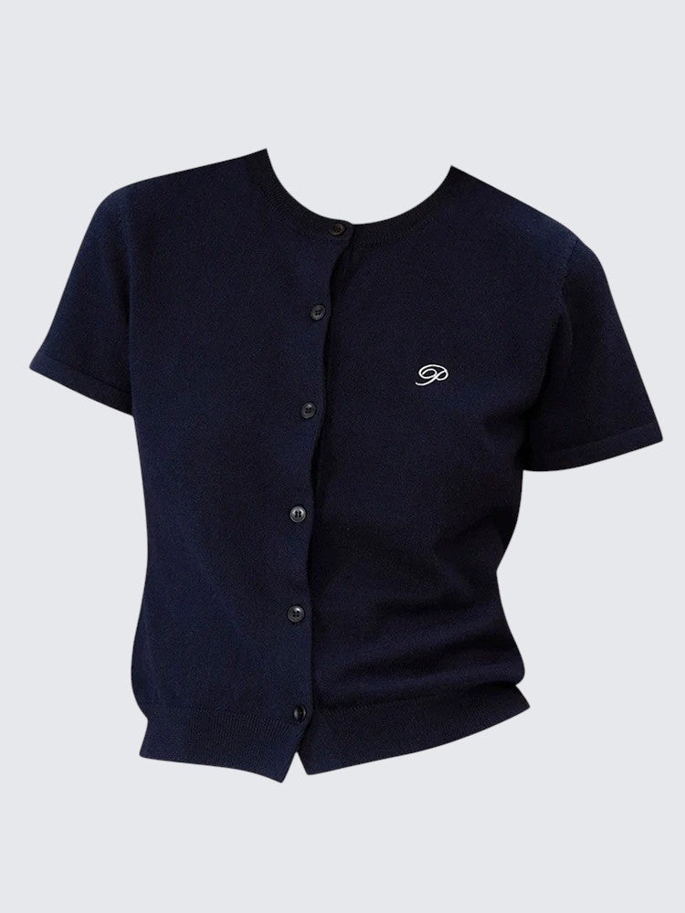 American Basic Buttoned Knit Cardigan