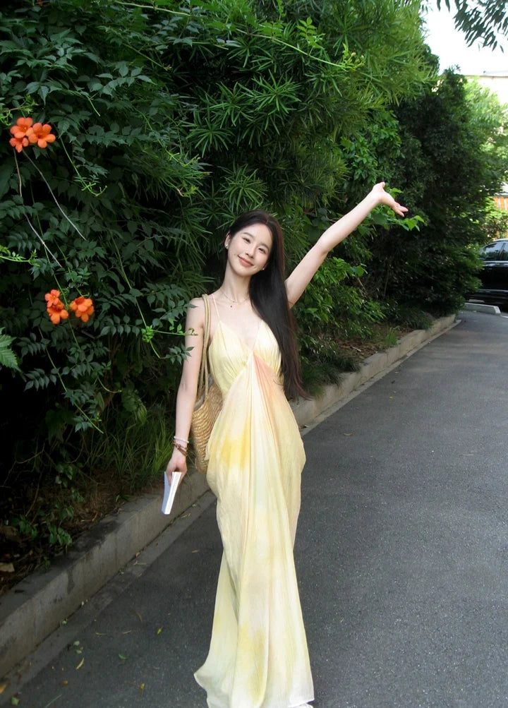 Capsule Collection Drapey Ombre-Print Camisole Maxi Dress