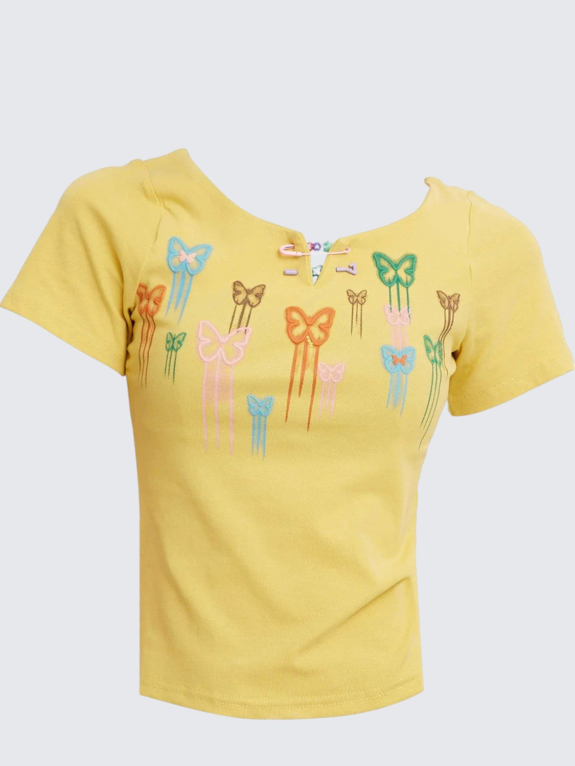 American Spicy Yellow Butterfly Tee
