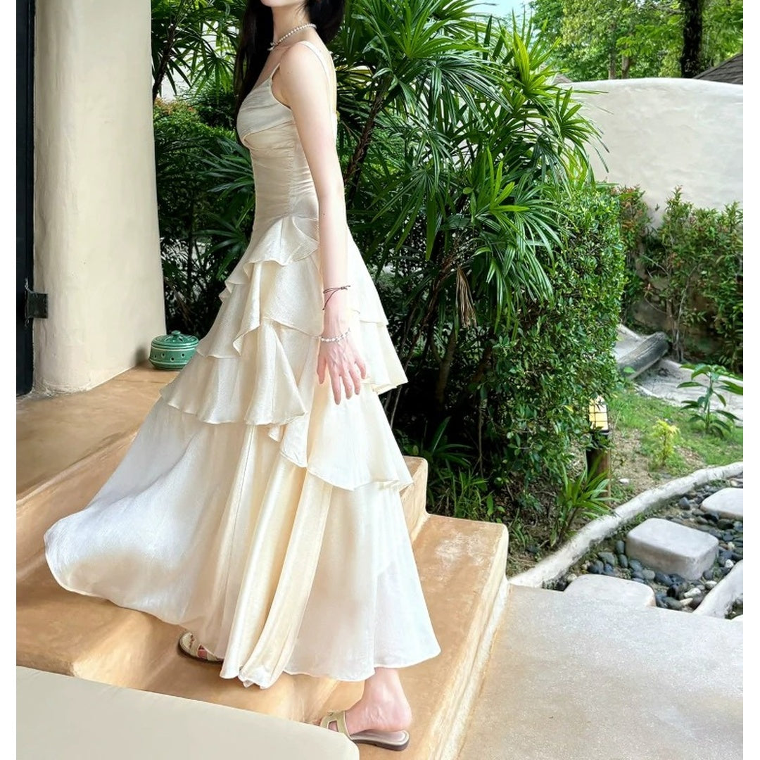 French Luxury Asymmetrical Mermaid Gown Dress – Adult Birthday Party Dress