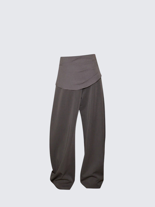 Retro Banana Pleated Pants Women