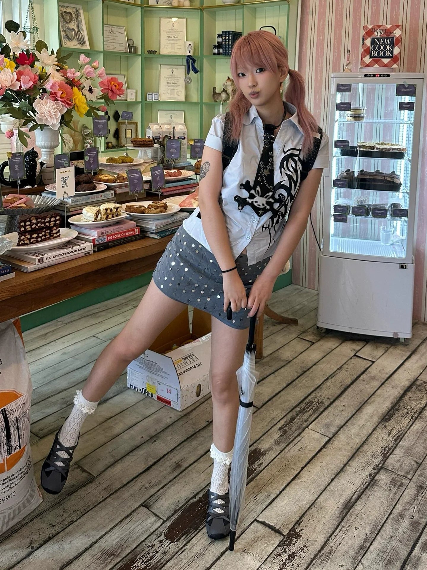 Y2K Waist Cinched Short Sleeve Shirt for Summer