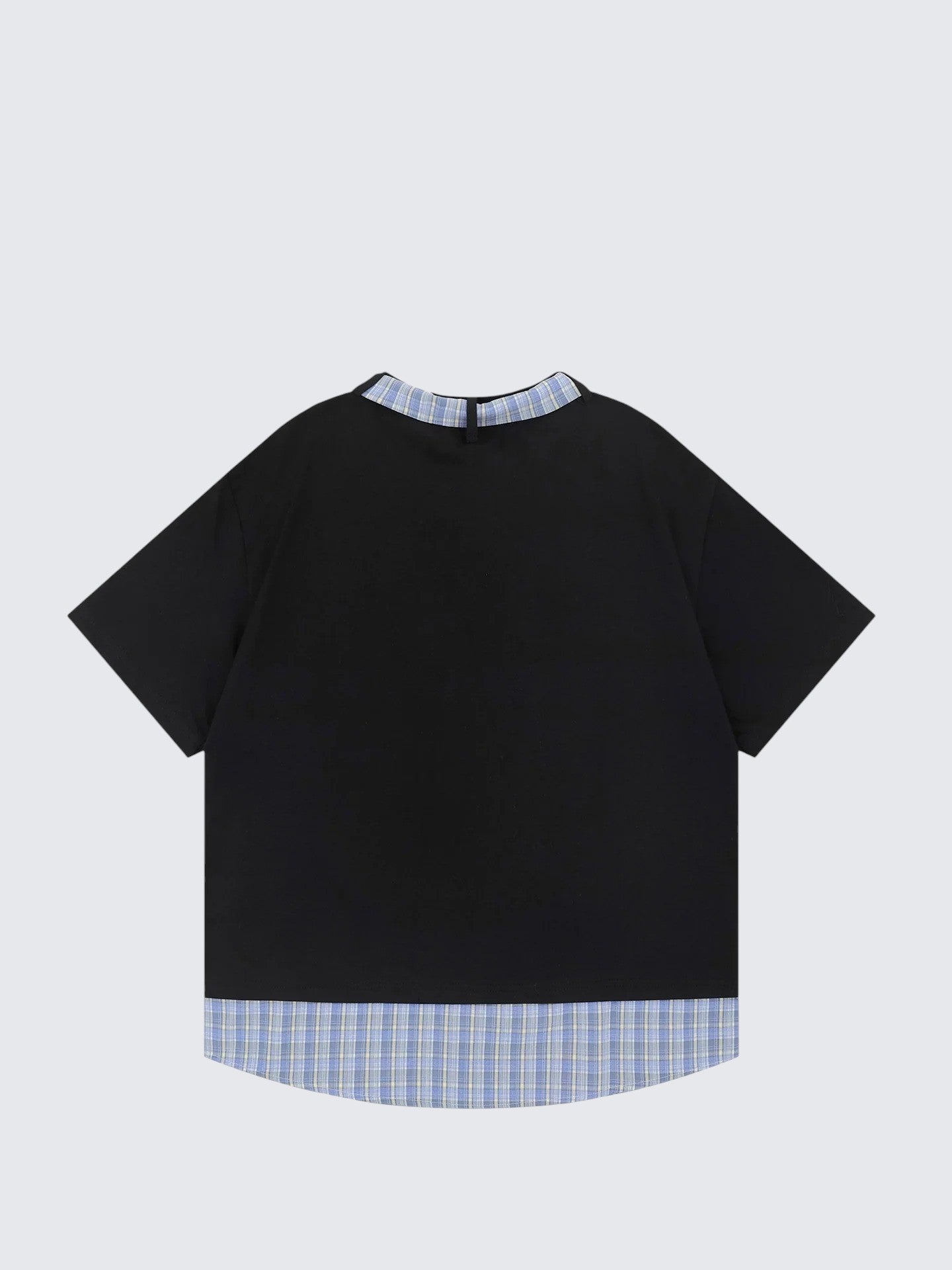 Plaid Tie Layered Tee