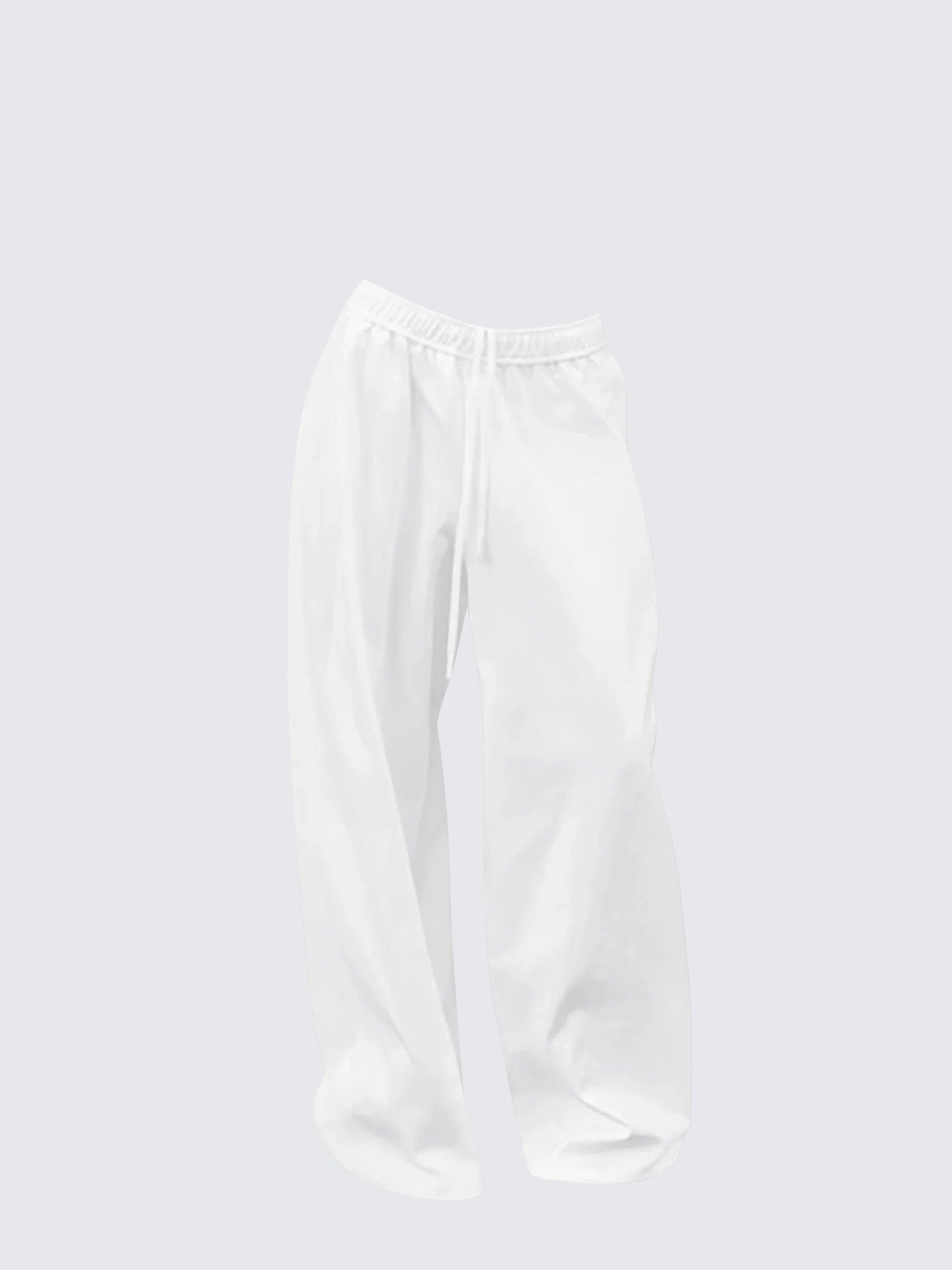 Casual White Wide Leg Sweatpants