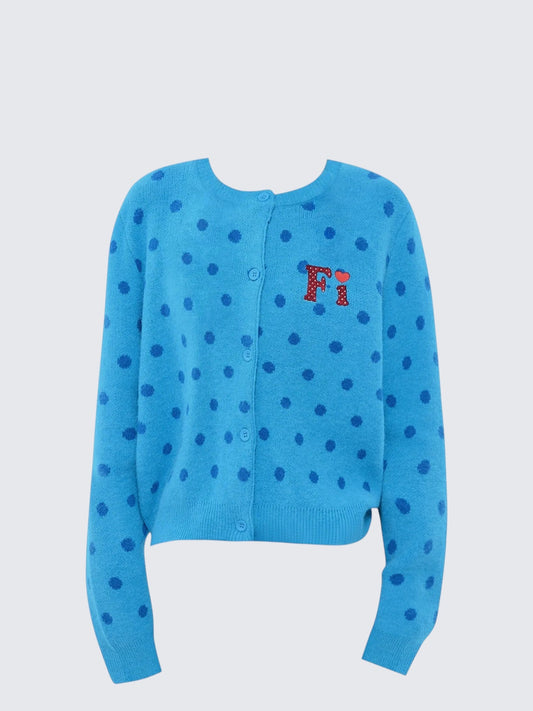 Vintage Polka Crop Cardigan