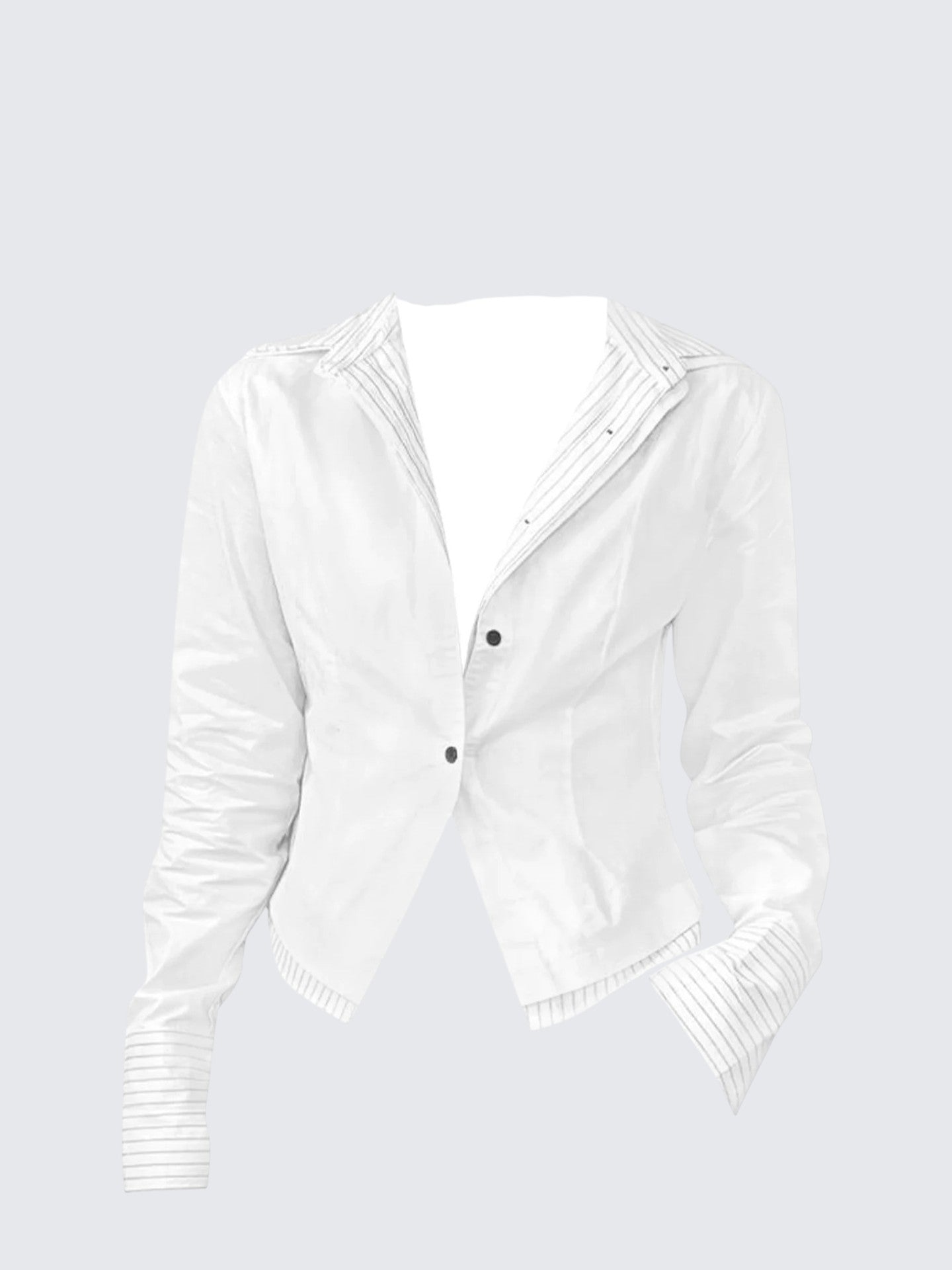 Layered Collar Stripe Shirt