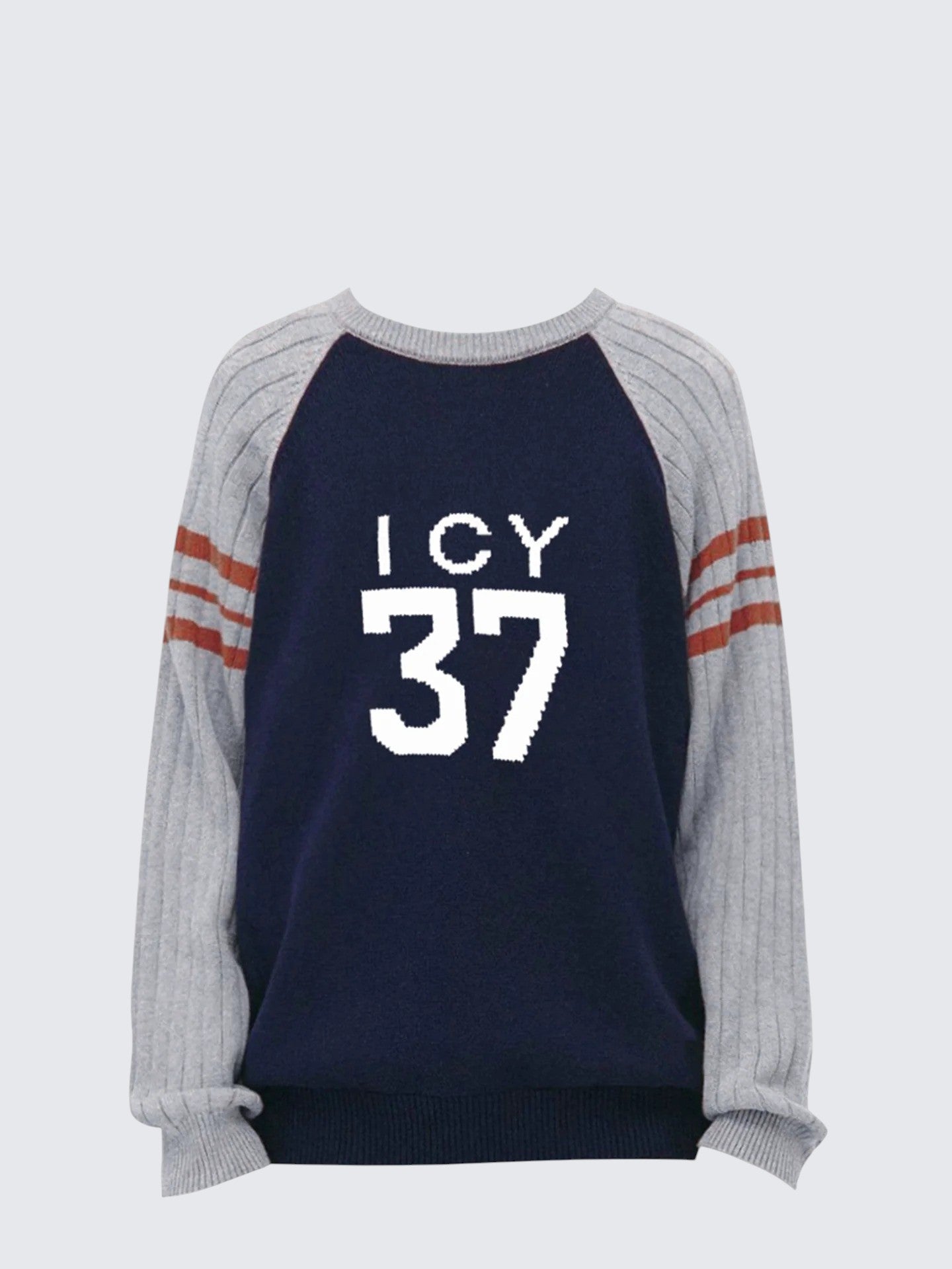 American Vintage Contrast Print Long Sleeve Sweater