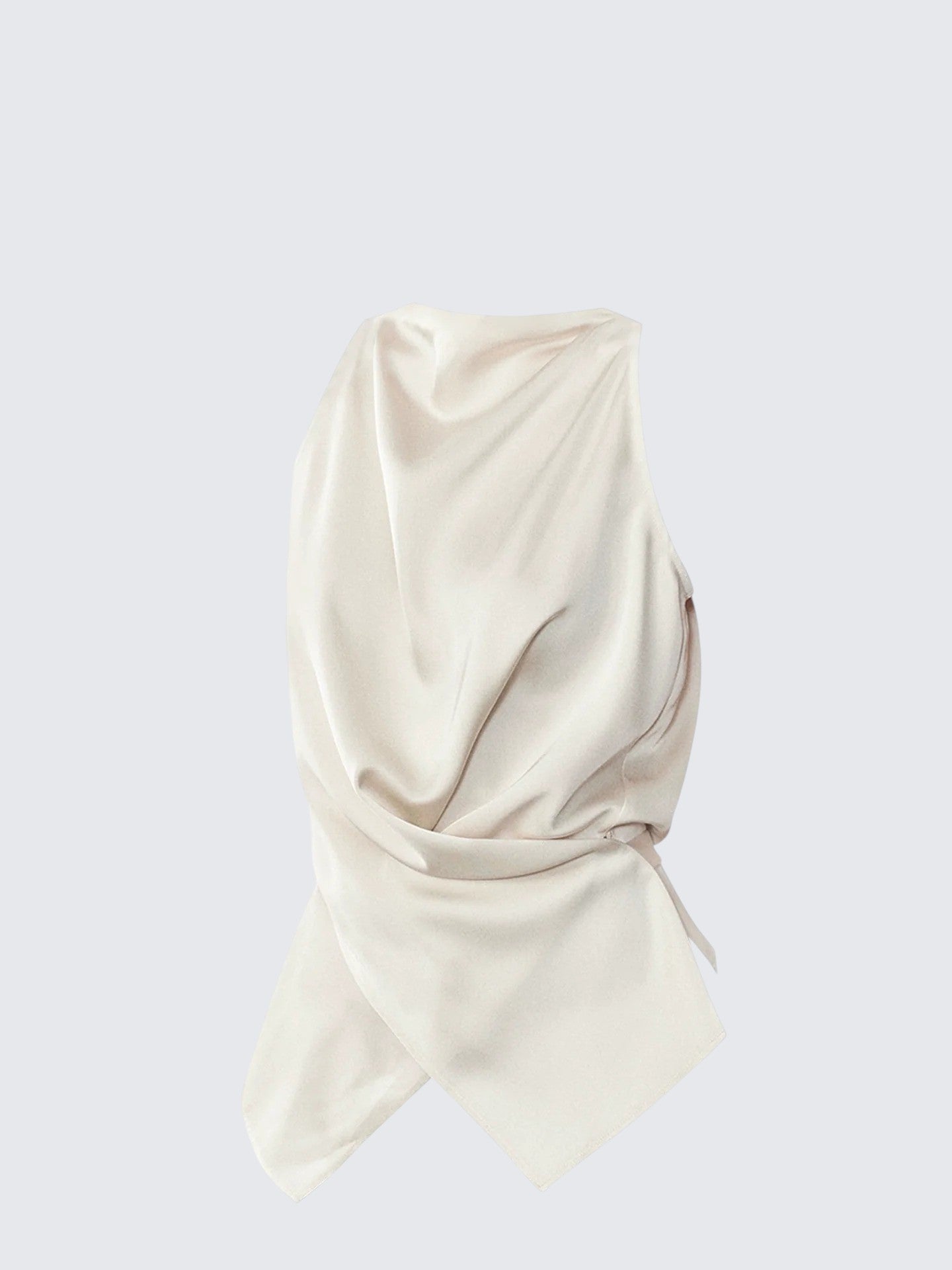 Korean Tie-Waist Sleeveless Blouse