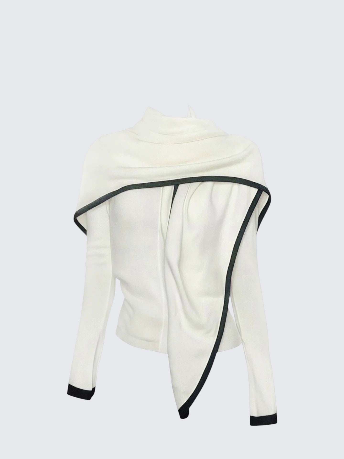 Two-Piece Triangle Shoulder Knit Top