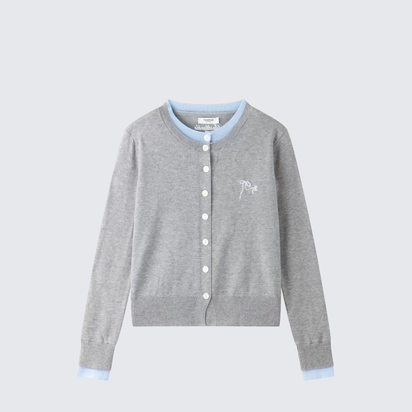 Layered Diamond Logo Cardigan