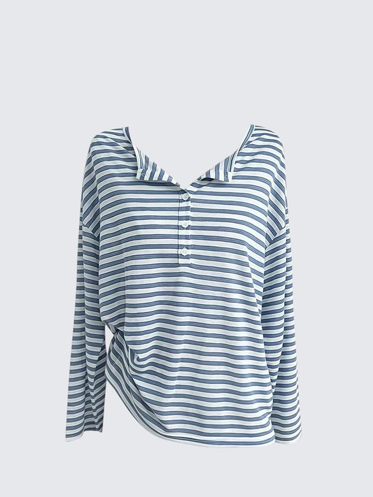 Striped Colorblock Long Sleeve Tee