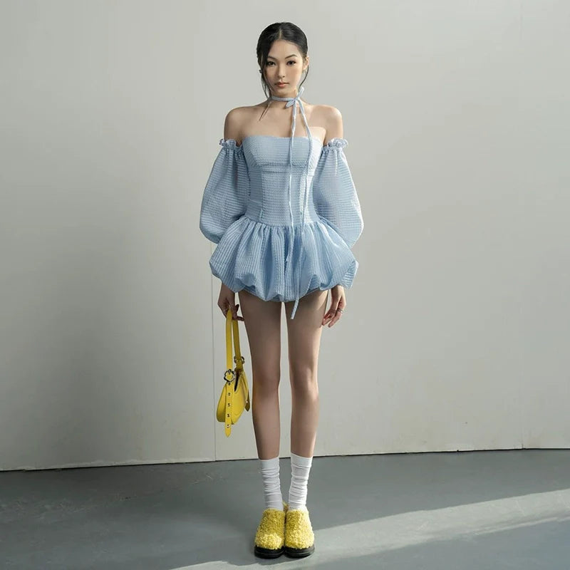 Soft Sexy Tube Top Tie-Waist Tutu Dress