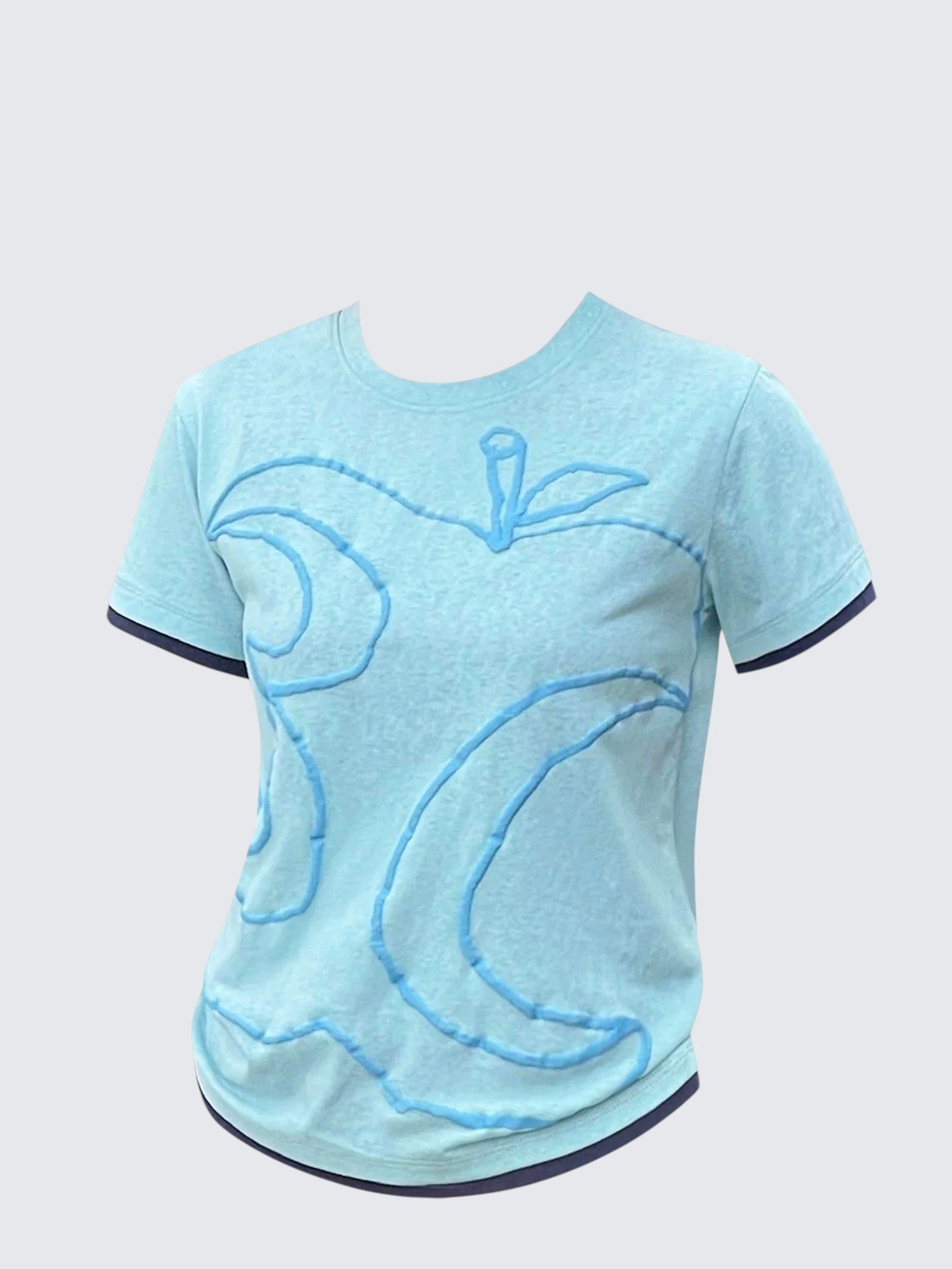 Summer Apple Print Short Sleeve T-Shirt