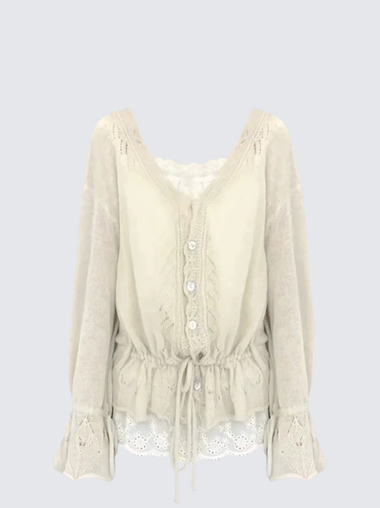 Crochet Lace Cardigan Women