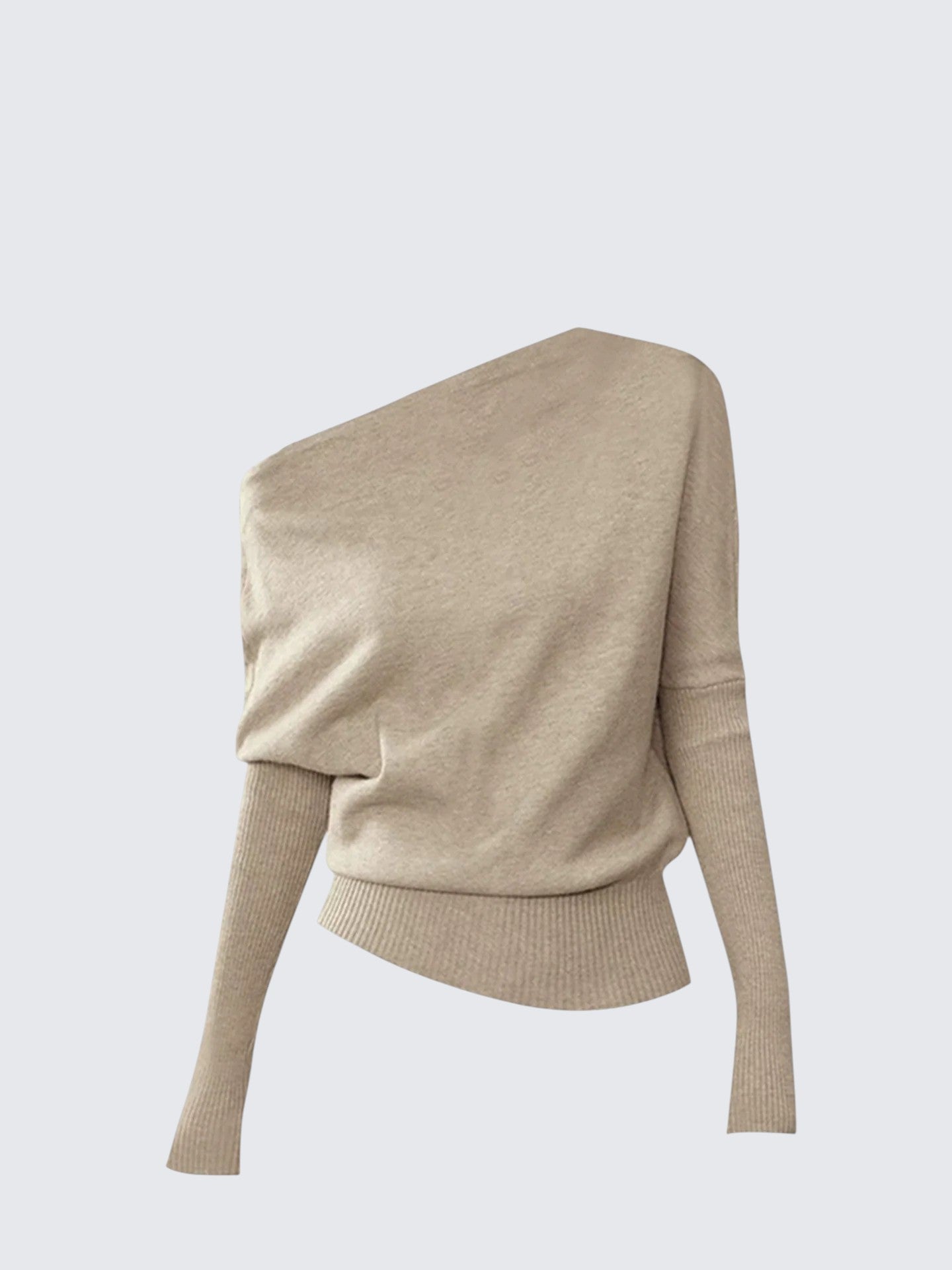 Korean Vintage One-Shoulder Knit