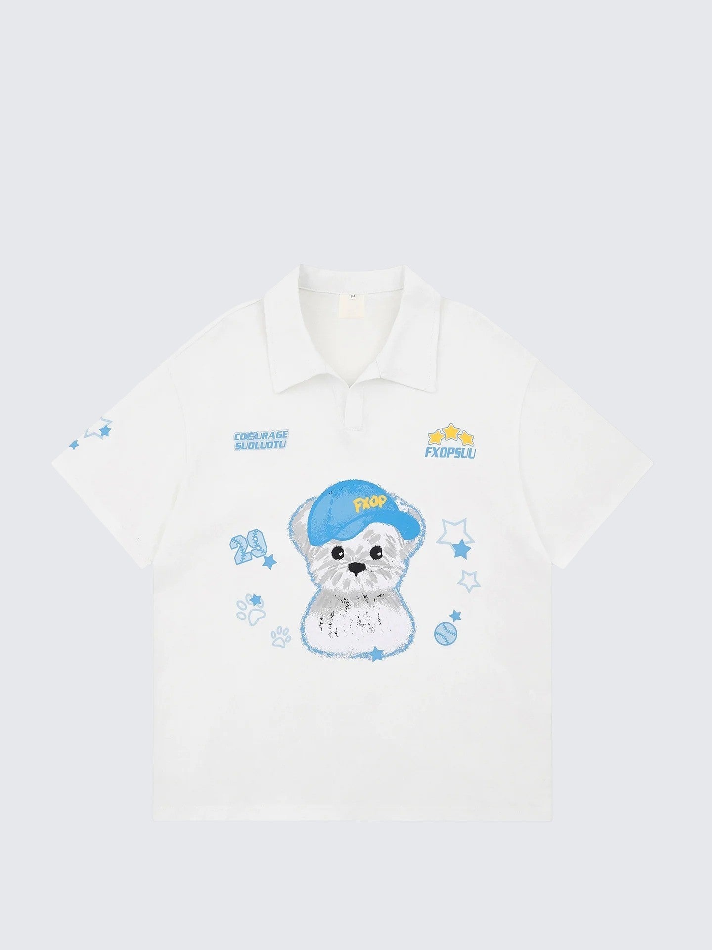Dog Print Polo Tee