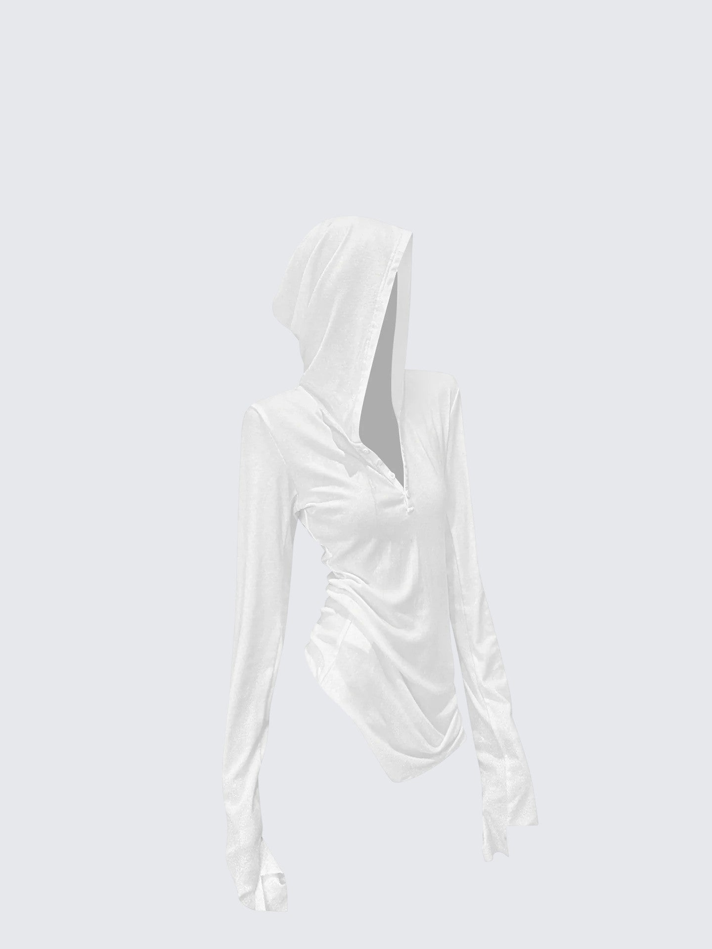 American Girl Hooded White Long Sleeve Tee