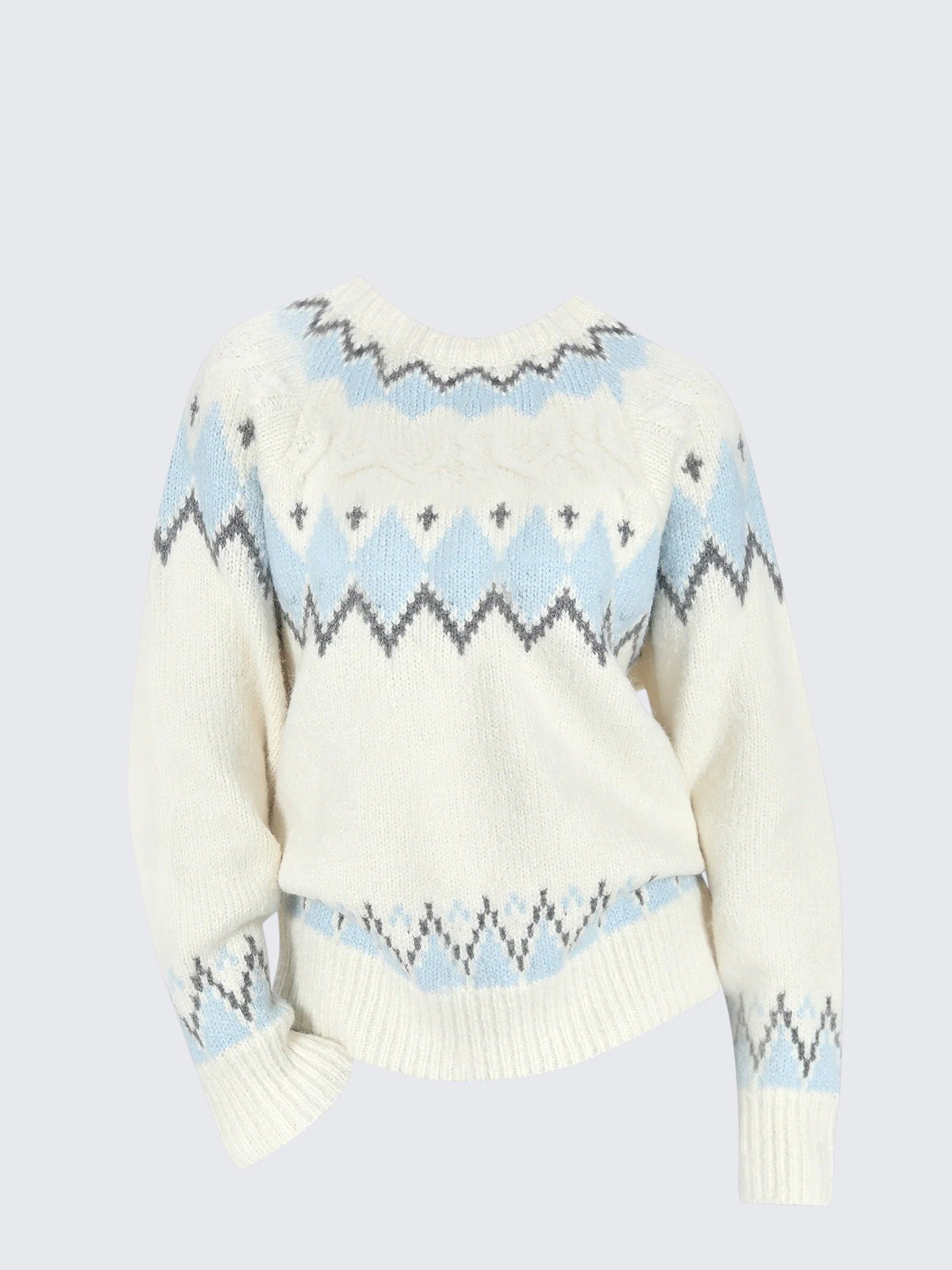 White Isle Round Neck Sweater Women