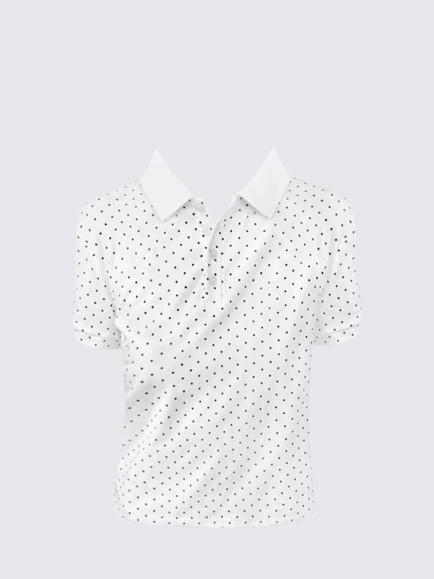 French Polka Dot Polo Top