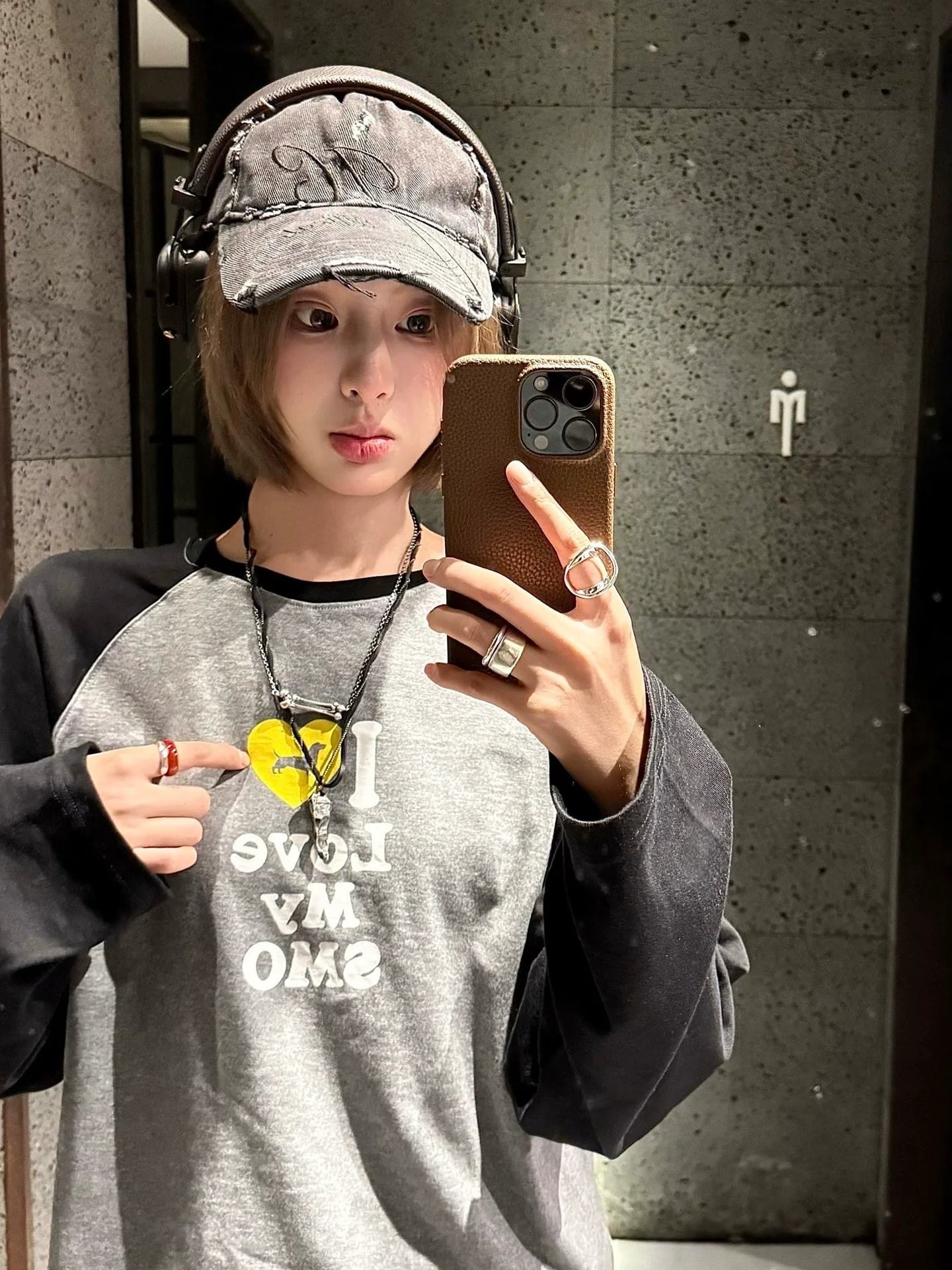 Korean Raglan Dachshund Long Sleeve Tee Autumn Loose Base Layer Top