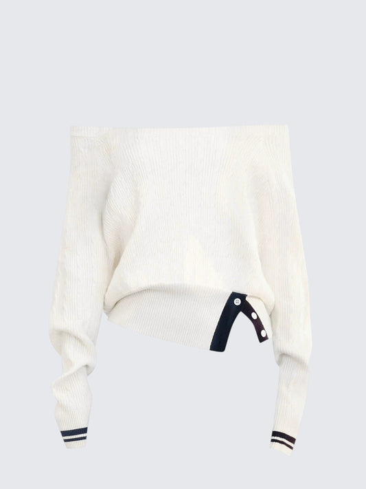 Off-Shoulder Knit Top