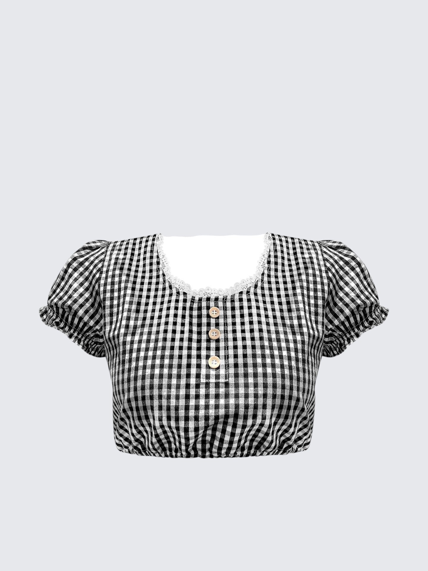 Lace Puff Sleeve Top