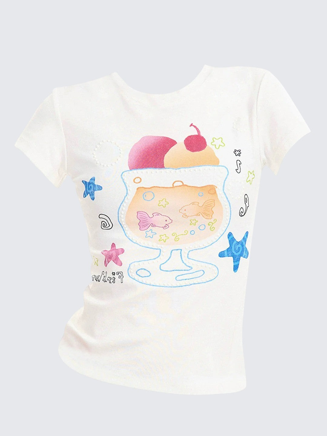 Pearl Print Shoulder Tee