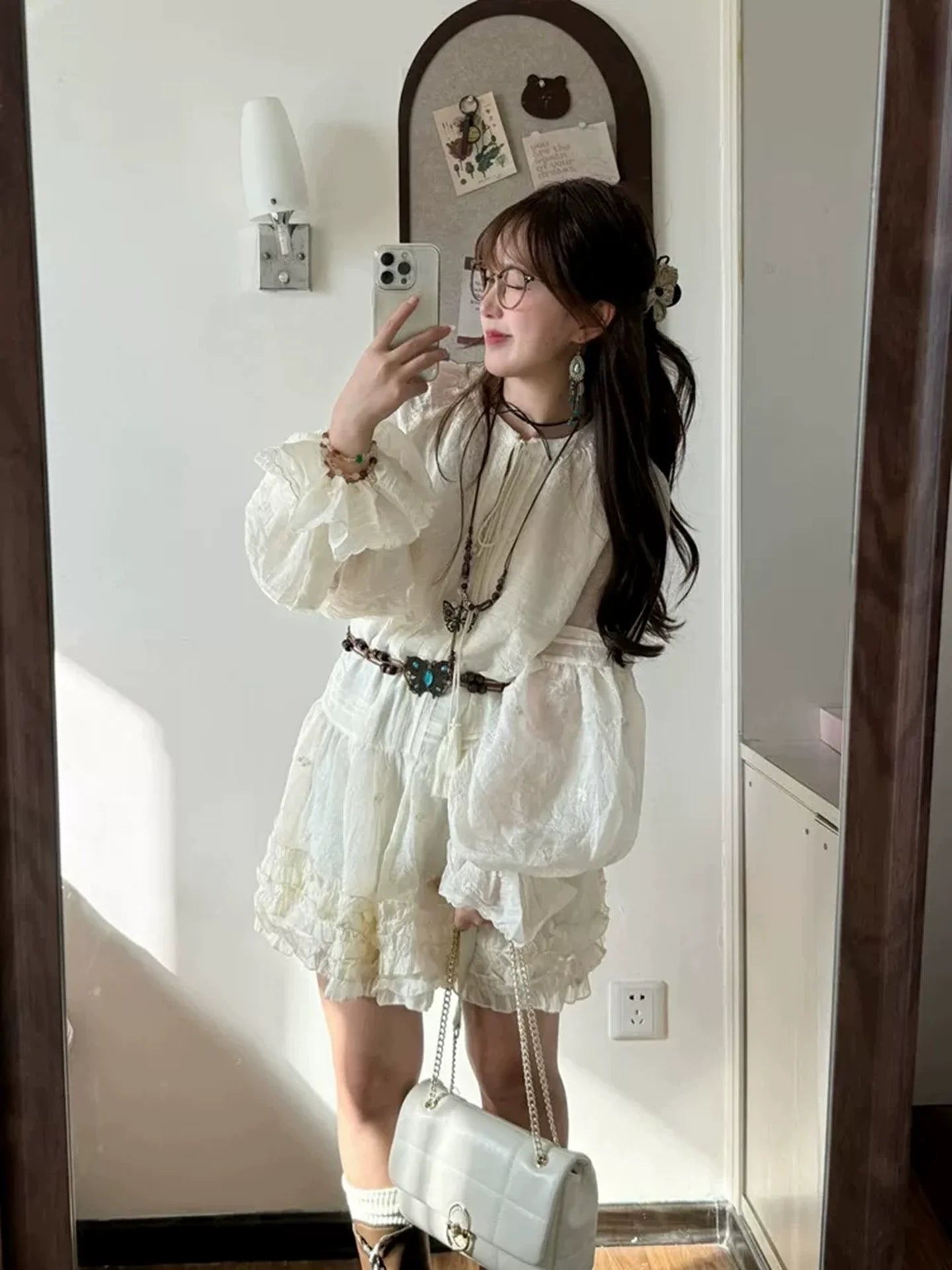 Lantern-Sleeve Mini Dress for Fall