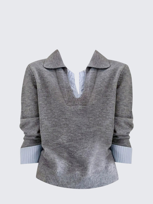 Layered Colorblock Sweater Women