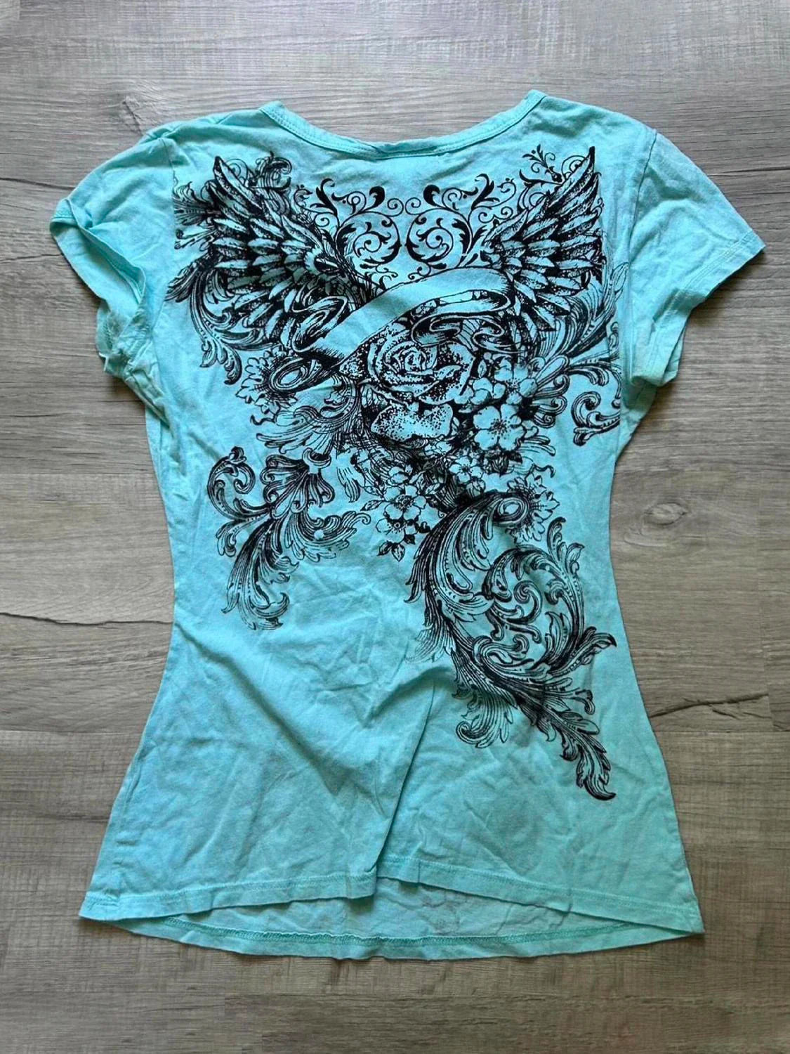 Vintage Subculture Punk Y2K E-girl Light Subculture American Vintage Short Sleeve Top