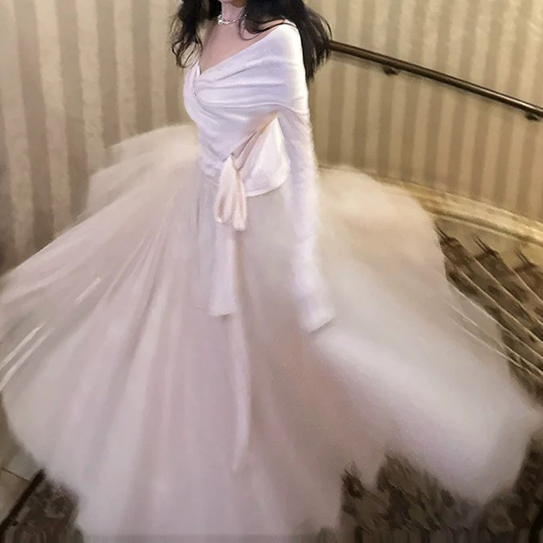 Luxury Ballet Princess Wool Knit Gown Dress