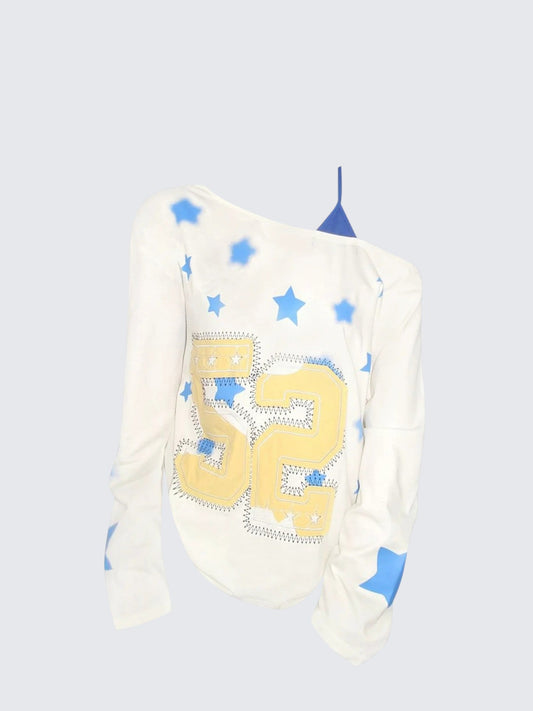 American Star Print Asymmetrical Tee