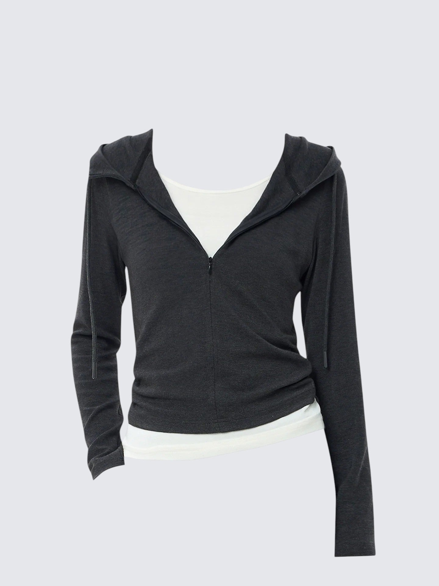 Half Zip Layered Hoodie Women