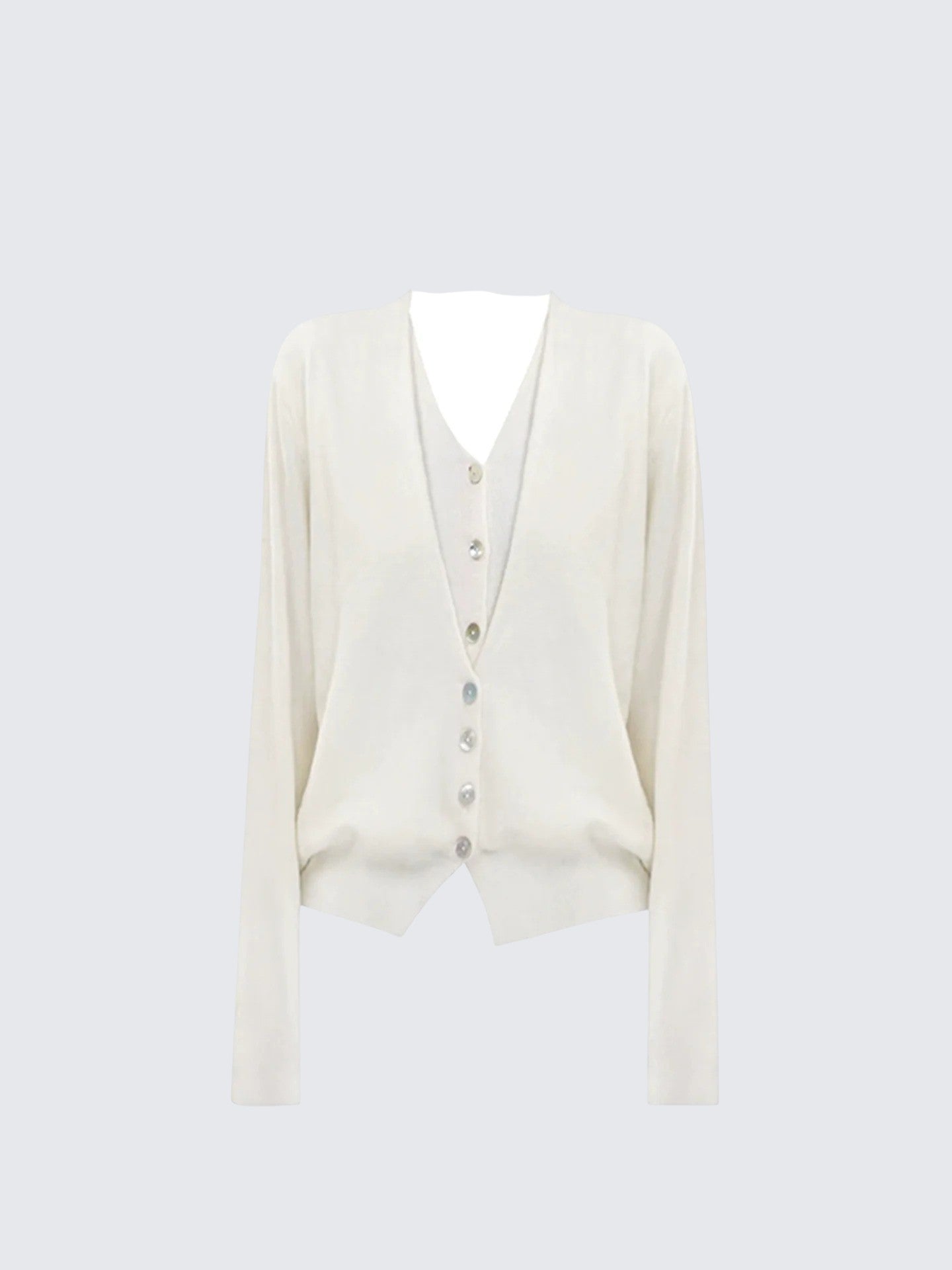 Layered V-Neck Knit Cardigan Women