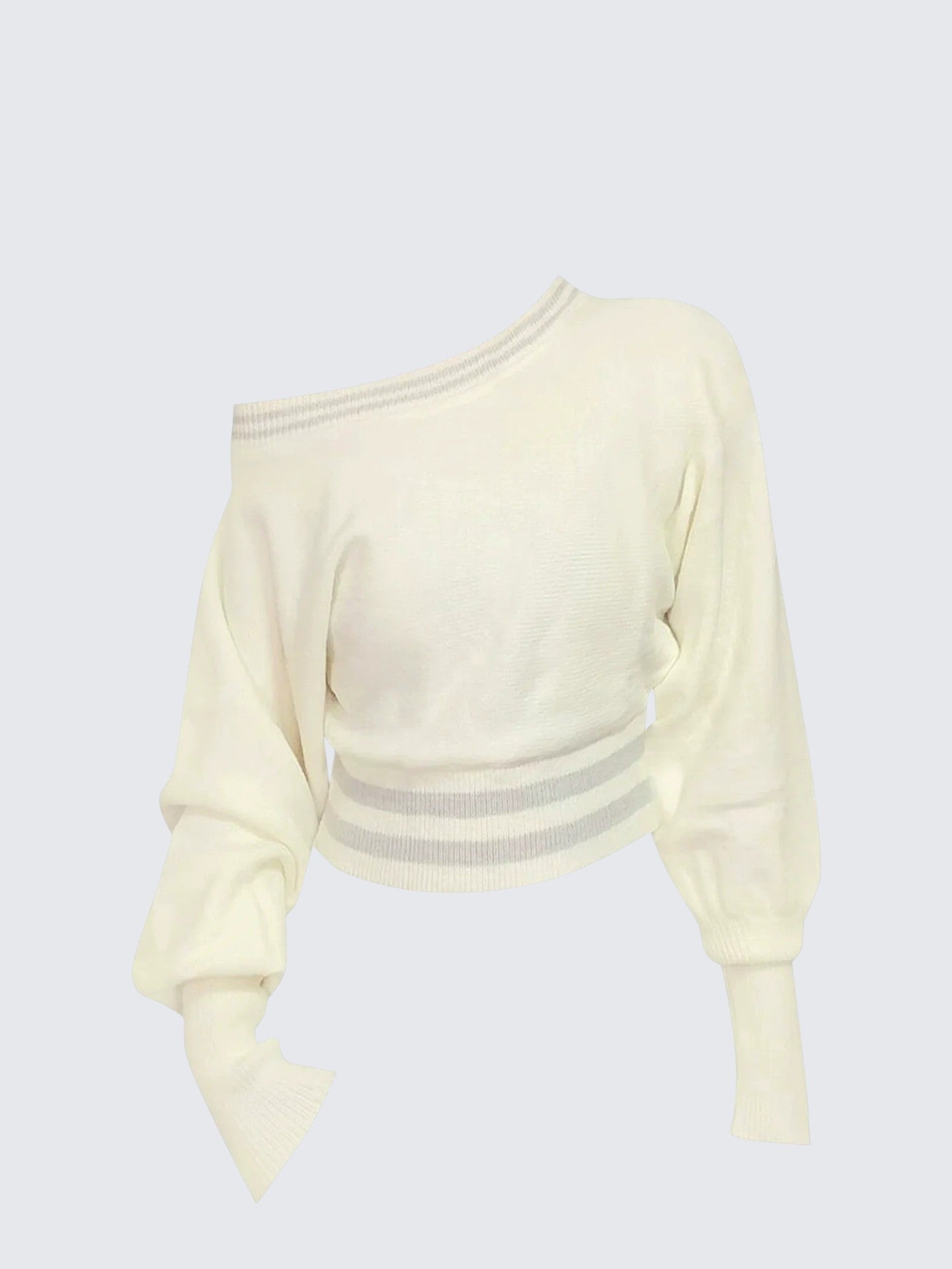 Soft One-Shoulder Crop Knit