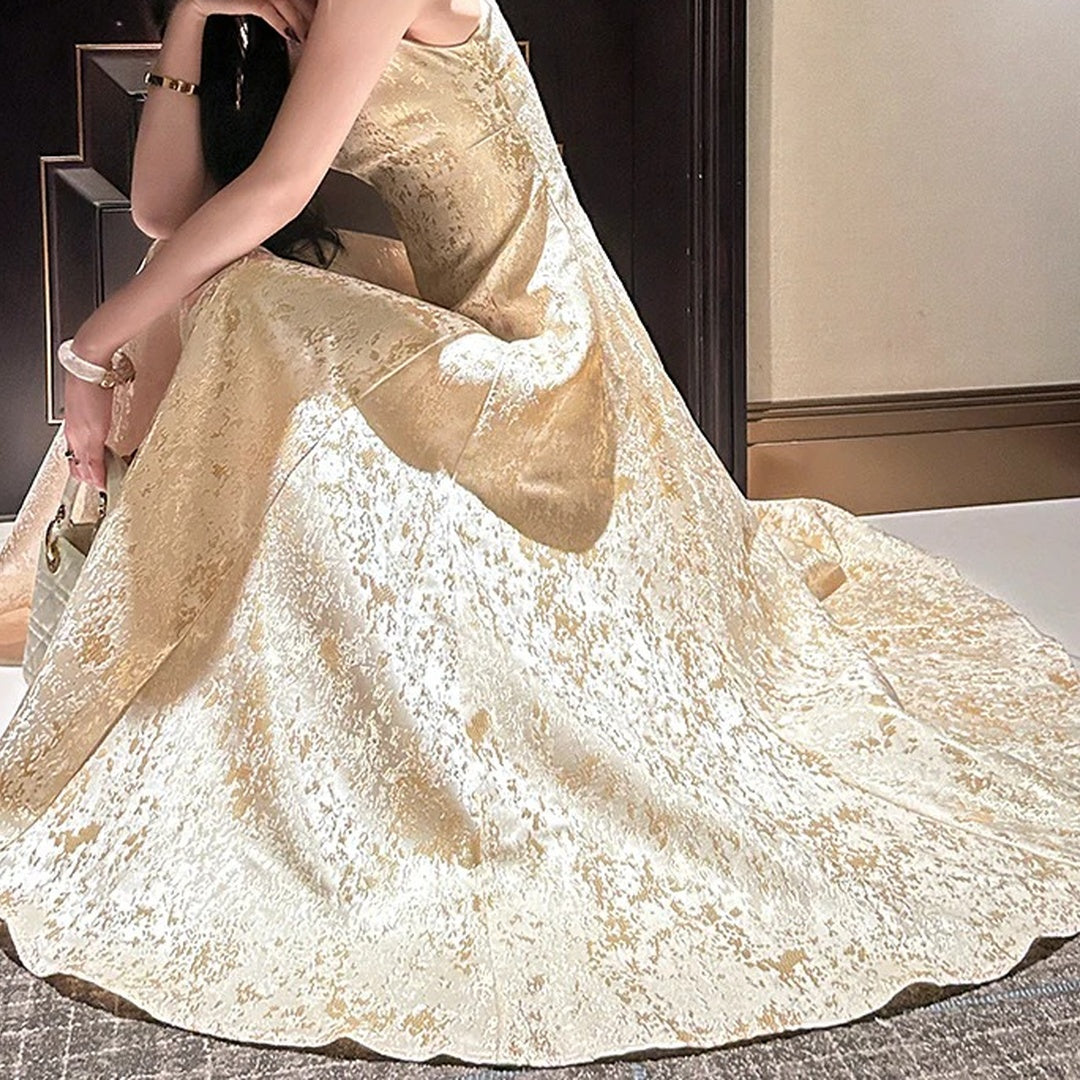 Vintage Embroidered Luxury Gown Dress – Birthday Party Dress
