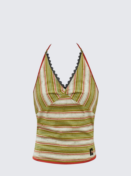 American Deep V Strap Tank Top