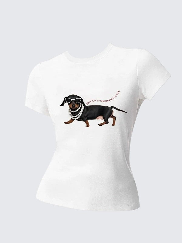 American Sunglasses Dachshund Tee