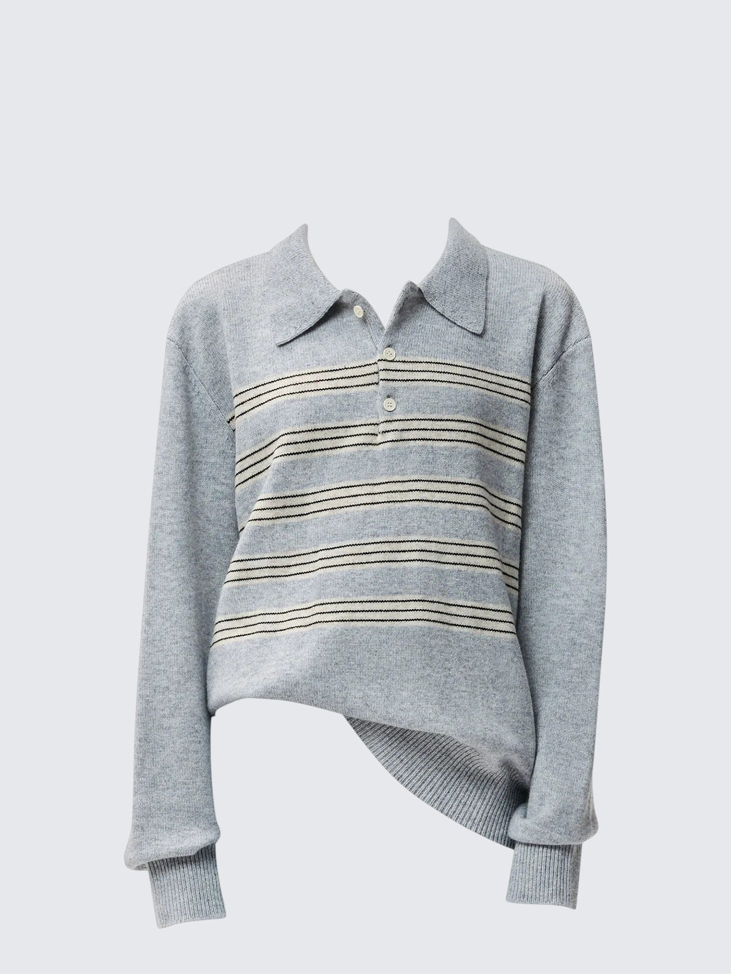 Smart Stripe Jacquard Polo Knit