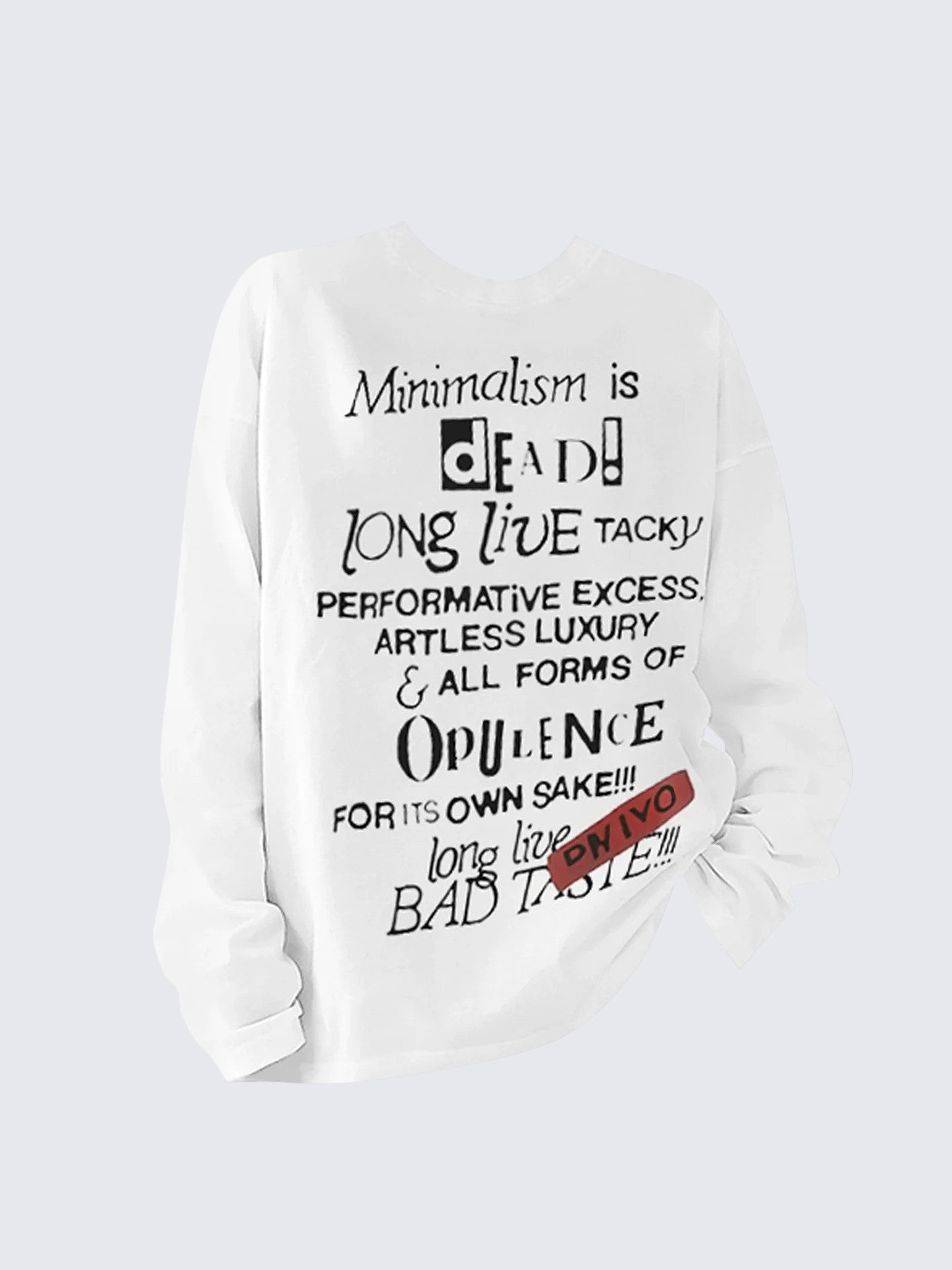 Street Letter Print Long Sleeve Tee