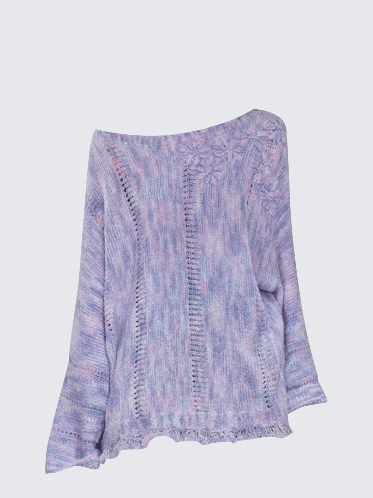 Monet Mist Purple Off-Shoulder Knit