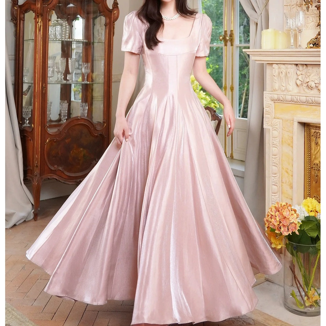 French Pink Large Skirt Gown Dress – Princess Party Dress