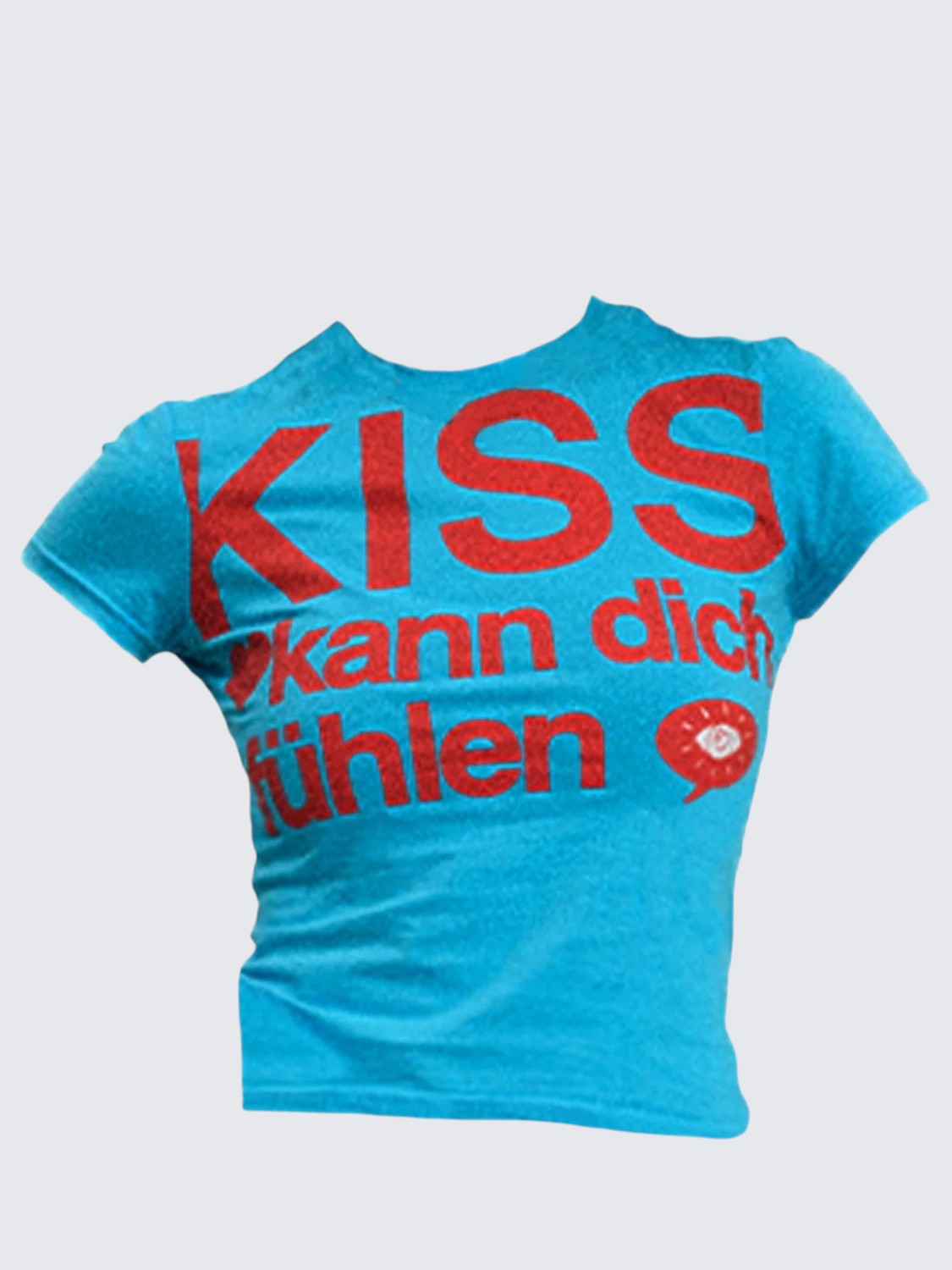 Letter Print Fitted Tee