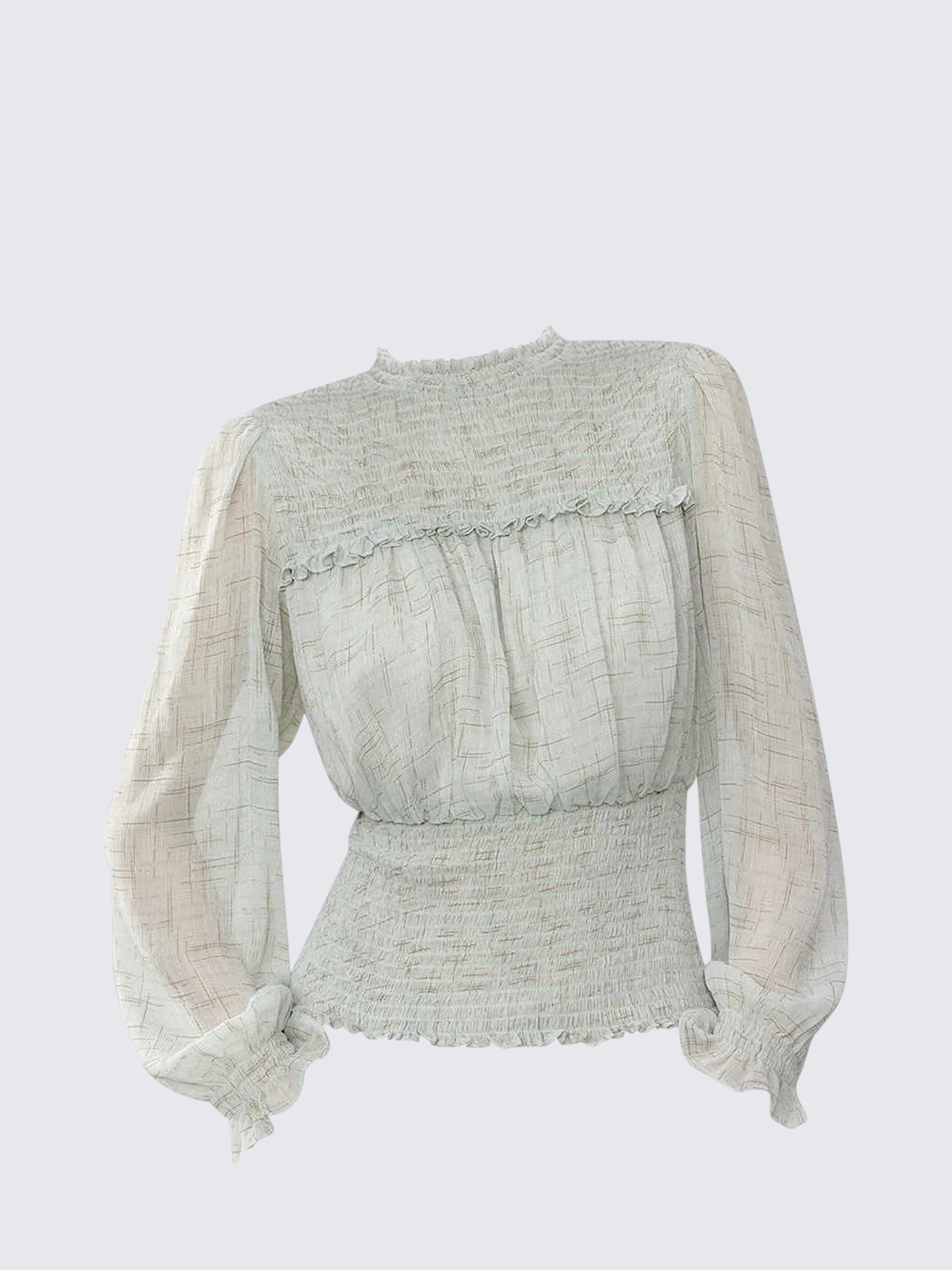 Office Slim Waist Chiffon Blouse