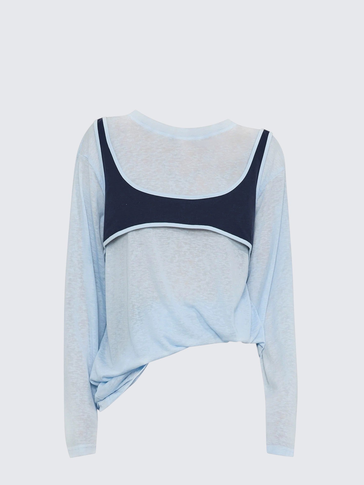 Korean Bustier Layered Long Sleeve Tee