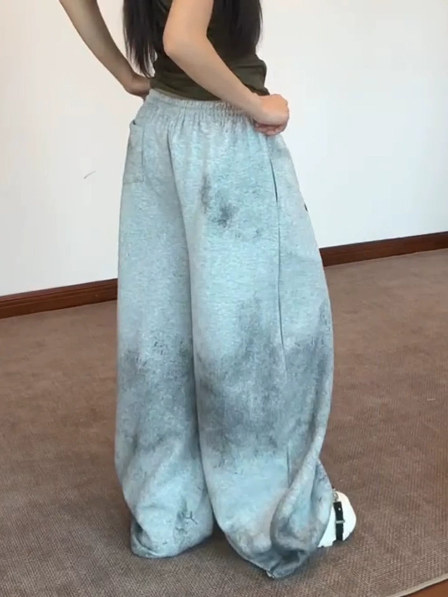 Retro Gray Baggy Sweatpants